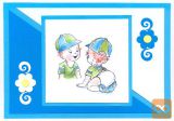 ROČNO IZDELANA TELEGRAM ČESTITKA ZB2