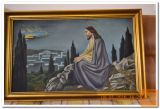 NABOŽNA SLIKA-JEZUS NA GORI SINAJ OLJE NA PLATNU 85X57cm