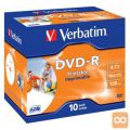 MEDIJ DVD-R VERBATIM 10PK printable široke škatlice (43521)