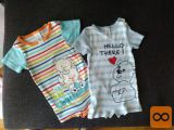 2 bodija, majica, pulover in jeans hlače za dojenčka