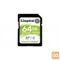 SDXC KINGSTON 64GB CANVAS SELECT, 80MB/10MB/s, UHS-I Speed