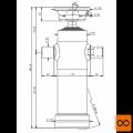 Cilinder teleskopski, 3stopnje, 5t, 683mm, s kroglo 2033S