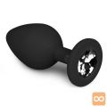 ANALNI ČEP Easytoys Diamond Black (Medium)