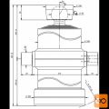 Cilinder teleskopski, 4stopnje, 20t, 1210mm, s kroglo 4072S