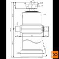 Cilinder teleskopski, 4stopnje, 20t, 1960mm, s kroglo 4047S