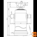 Cilinder teleskopski, 3stopnje, 11t, 1283mm, s kroglo 4035S