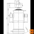 Cilinder teleskopski, 4stopnje, 10t, 830mm, s kroglo 3042S