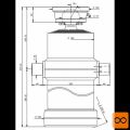 Cilinder teleskopski, 4stopnje, 25t, 1470mm, s kroglo 4082S