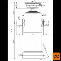 Cilinder teleskopski, 5stopenj, 8t, 1190mm, s kroglo 3093S