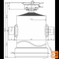 Cilinder teleskopski, 9stopenj, 25t, 3920mm, s kroglo 9036S