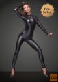 CATSUIT S POVODCEM Noir Handmade F162