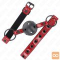 GAG Kink Shiny Leatherette Red/Black (4,5 cm)