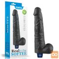 VIBRACIJSKI PENIS Lovetoy Real Softee Black 10,5''