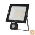 50W zunanji LED reflektor črn 6500K IP44 s senzorjem gibanja