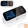 8x USB 3.0 hitri polnilec LCD 5-12V 40W