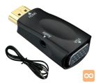 Adapter pretvornik iz HDMI na VGA + avdio AUX kabel 2