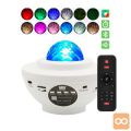 LED RGB star projektor in bluetooth zvočnik USB bel