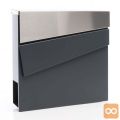 Poštni nabi. z režo za časopis antracit+inox mehko zapiranje