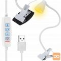 USB 24 LED gibljiva namizna svetilka 3 načini svetlobe bela